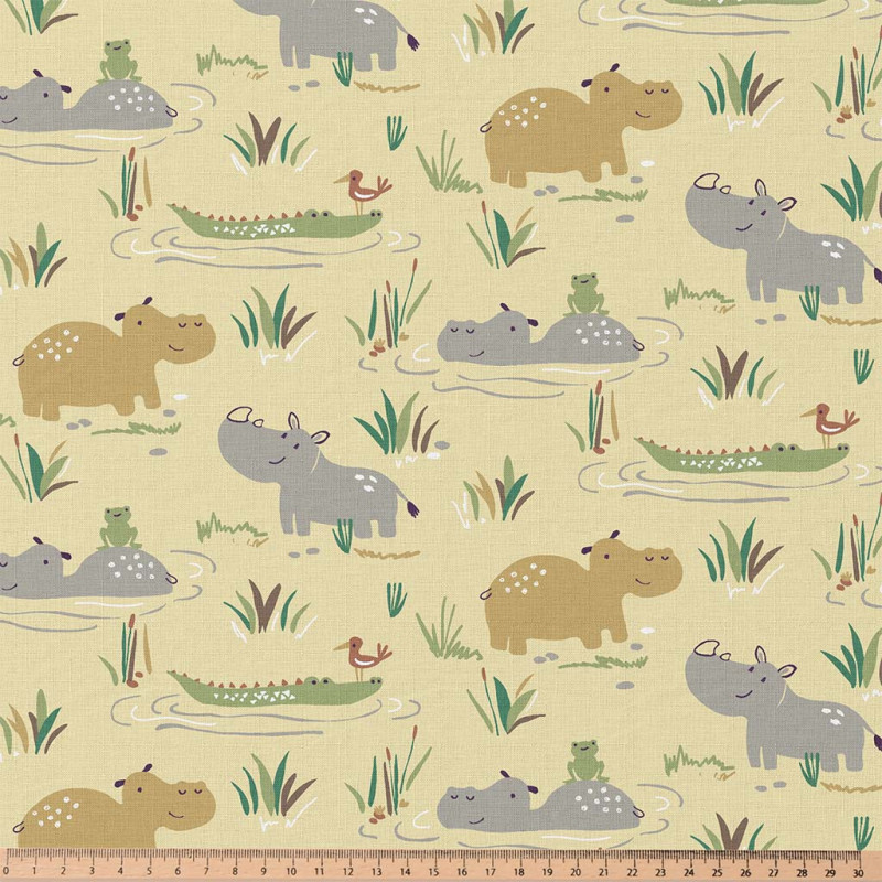 Printed Cotton DELO Yellow / Green